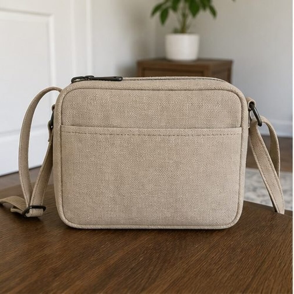 Brown Woven Crossbody Bag